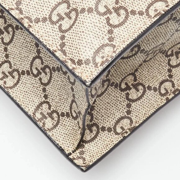 Gucci Beige GG Supreme Coated Canvas Tiger Print Tote Bag - Picture 4 of 8
